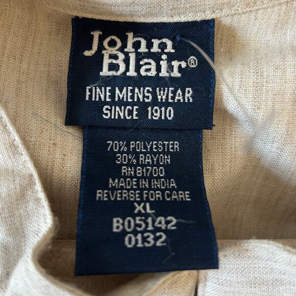 John Blair Manderin neck half zip shirt pockets Scandi minimalist academia XL - Picture 11 of 11